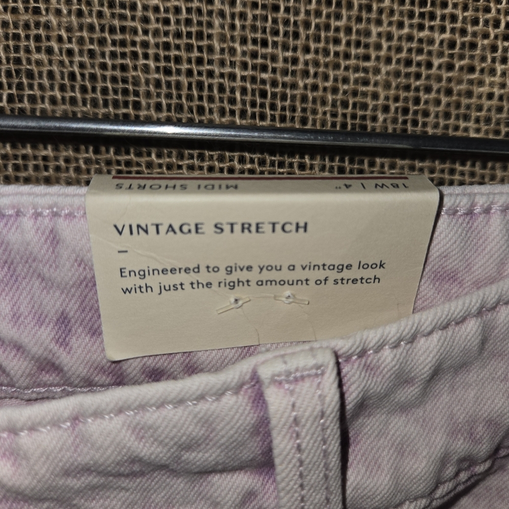 NWT Women's Universal Thread Purple Acid Wash 5 Pocket Shorts Size 18 - Picture 8 of 10